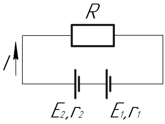 На рисунке 125 изображена схема. Цепь с двумя источниками ЭДС. ГОСТ резисторов и ЭДС на схемах. Решение задач с двумя источниками тока. ЭДС рисунок.